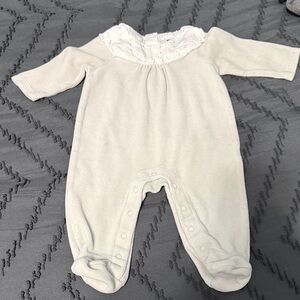 Janie and Jack Cream Ruffled One Piece